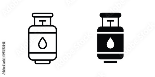 LPG cylinder icon vector design Illustration pack for apps.