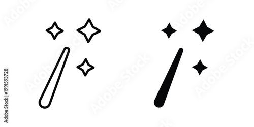 Magic wand icon vector design Illustration pack for apps.
