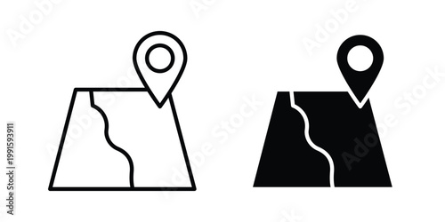 Map icon vector design Illustration pack for apps.