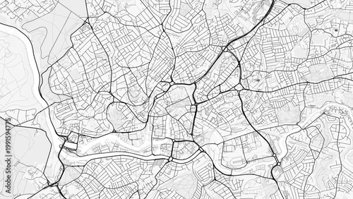 Картината върху платно Bristol City Map