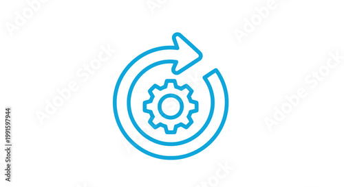 Gear turning in circular motion.