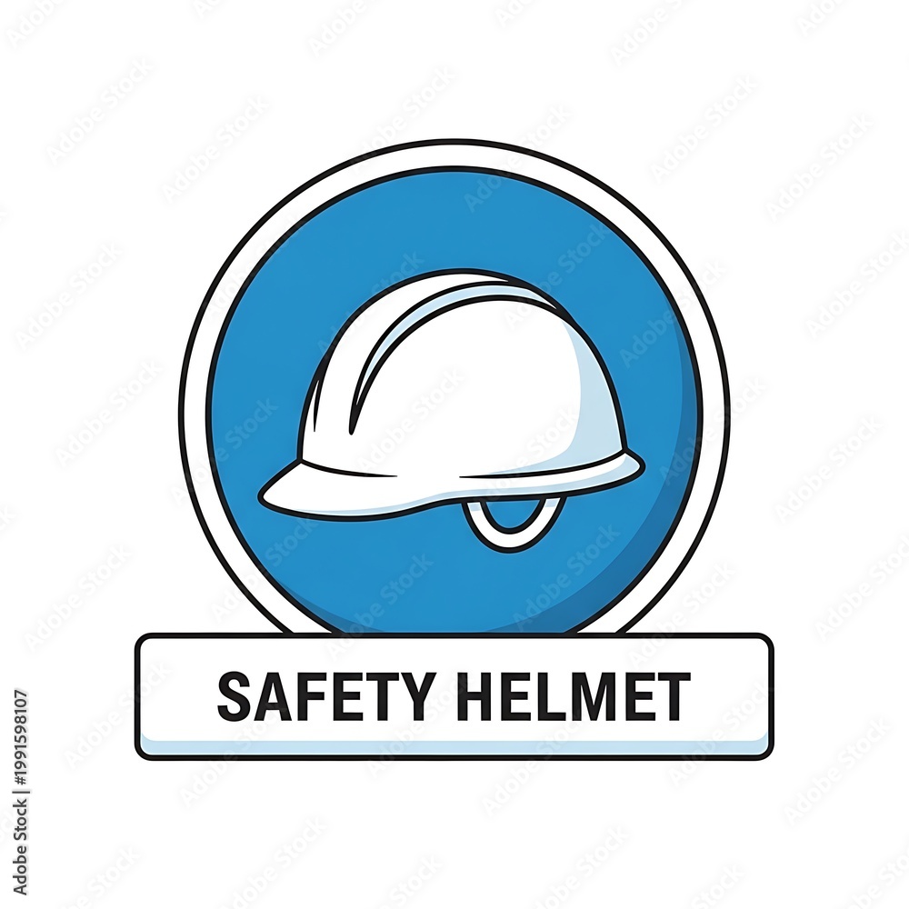 Fototapeta premium Safety Helmet Icon Graphic Symbol.