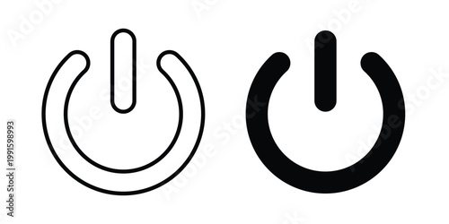 Power button icon vector design Illustration pack for apps.