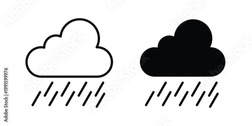 Rain icon vector design Illustration pack for apps.