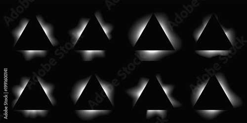 Set of triangle illuminate light frames
