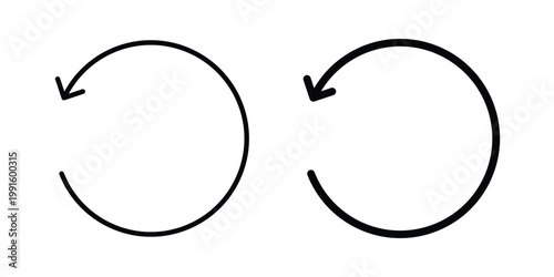 Reset icon vector design Illustration pack for apps.