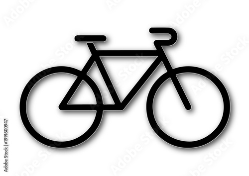 bicycle icon on white background