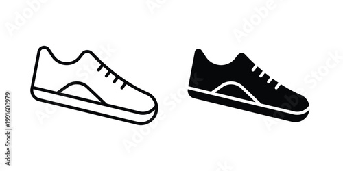 Running shoes icon vector design Illustration pack for apps.