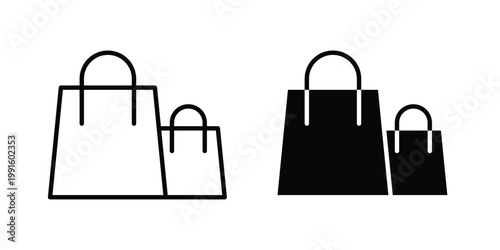 Foto Shopping Bags icon vector design Illustration pack for apps.