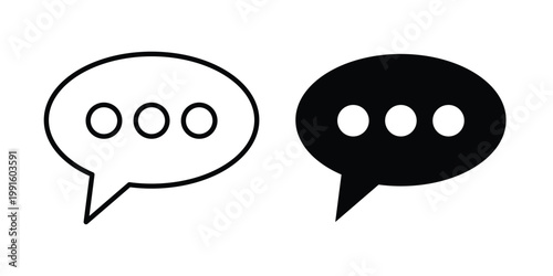 Speech bubble icon vector design Illustration pack for apps.
