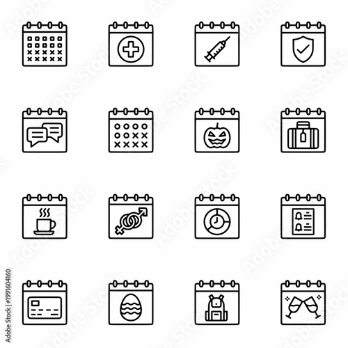 Calendar And Date icons set