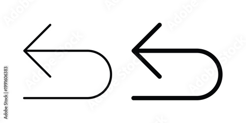 Undo icon vector design Illustration pack for apps.