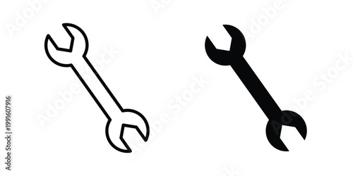 Wrench icon vector design Illustration pack for apps.