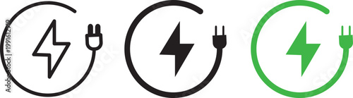 Printcharging, electricity, green, illustration, power, plug, energy, eco, wire, point, station, signs, phone, connector, cable,