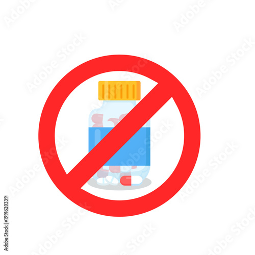 No Medicine Symbol Illustration