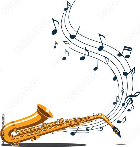 Musician playing a saxophone on stage at an international jazz festival