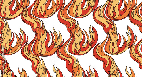 Flames Pattern Background Fire Design.