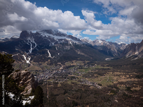 Cortina landscape view from the top of the mountains