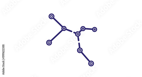 Molecular structure with connected atoms model.