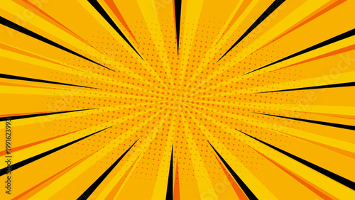 comic yellow background cartoon style