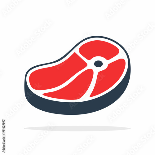 Flat design steak icon
