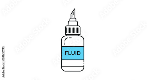 Fluid in a bottle with dropper.