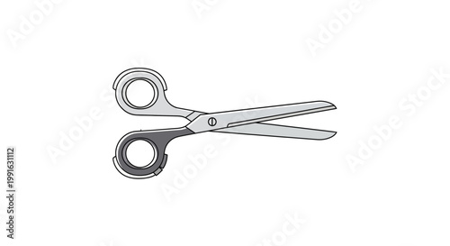 Scissors cutting tool for crafts.