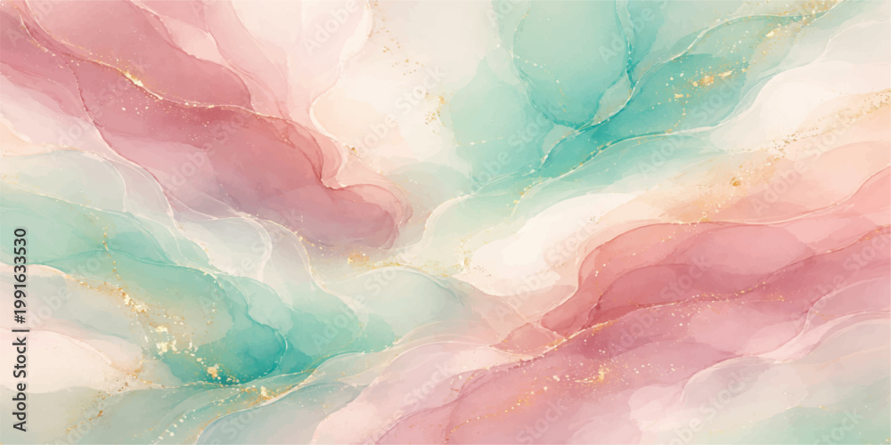 Fototapeta premium Abstract watercolor hand painted background with soft pastel colors and artistic texture
