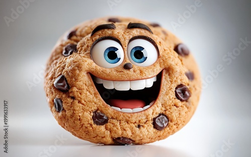 Delightful Cookie with Mouth Open and Eyes Wide