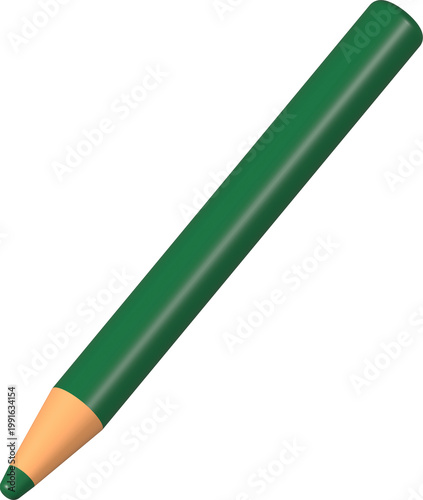 Green Colored Pencil Illustration