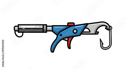 Fishing Tool - A Detailed Illustration of a Fishing Hook and Tool.