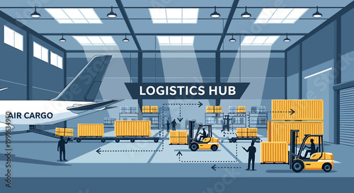 Forklift Operator in Logistics Warehouse.