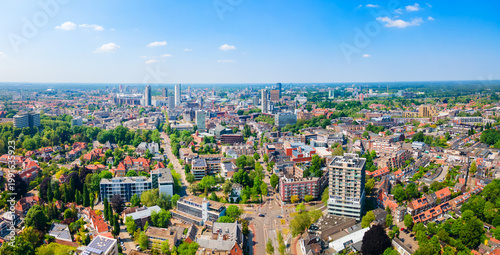 Fotografie Panoramic view from above Eindhoven city skyline, Netherlands