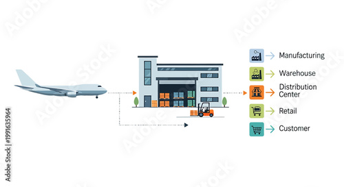 Global Logistics Supply Chain and Distribution Network.