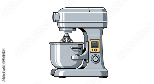 Gray Stand Mixer Kitchen Appliance.