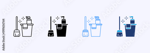Cleaning Icon Set Multistyle Various Collection Element For Design