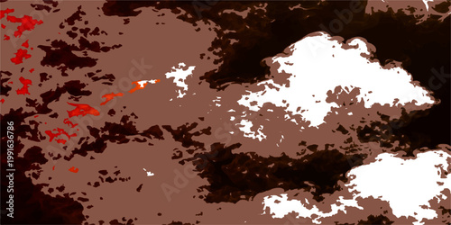 Abstract grunge background vector illustration of an isolated heap of organic brown cocoa powder and dark coffee ground soil texture