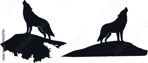 Black chess pieces king and rook silhouette with a lightning bolt