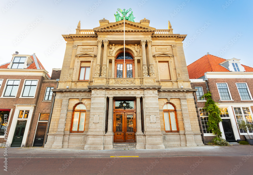 Fototapeta premium Teylers Museum building in Haarlem city, Netherlands