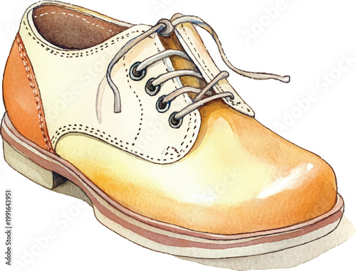 Brown leather dress shoe for men.