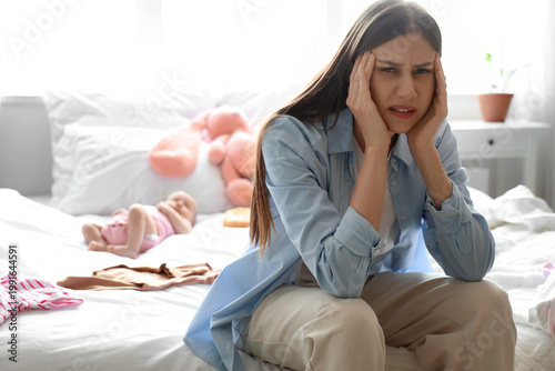 Stressed young woman suffer...