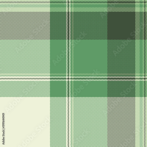 Classical check tartan background, amazing texture fabric plaid. Advertisement textile seamless pattern vector in green and light colors.