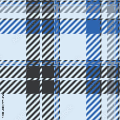Scarf tartan pattern plaid, color background texture textile. Classical seamless check vector fabric in light and grey colors.