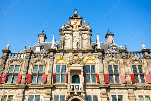 Foto Stadhuis city hall in Delft city, Netherlands