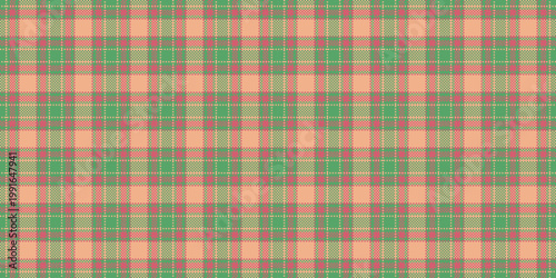 Mesh fabric pattern texture, part seamless background tartan. Mexico vector textile check plaid in green and orange colors.
