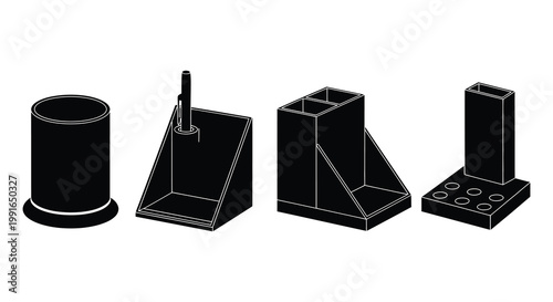 Black silhouette of a mandolin highlighting its musical form silhouette