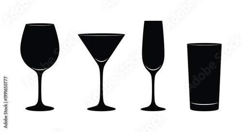 A cluster of dark pomegranates depicted in stark silhouette