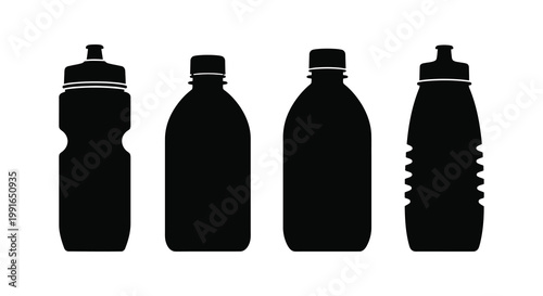 Surgical instruments displayed in a stark black silhouette