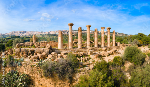 фотографія Temple of Heracles aerial panoramic view, Agrigento
