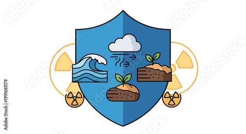 Environmental protection shield protecting nature elements against radiation hazards.